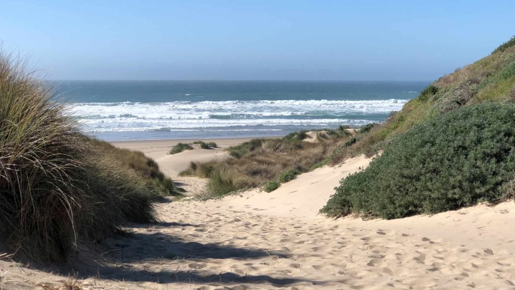 Sandy trail onto beach