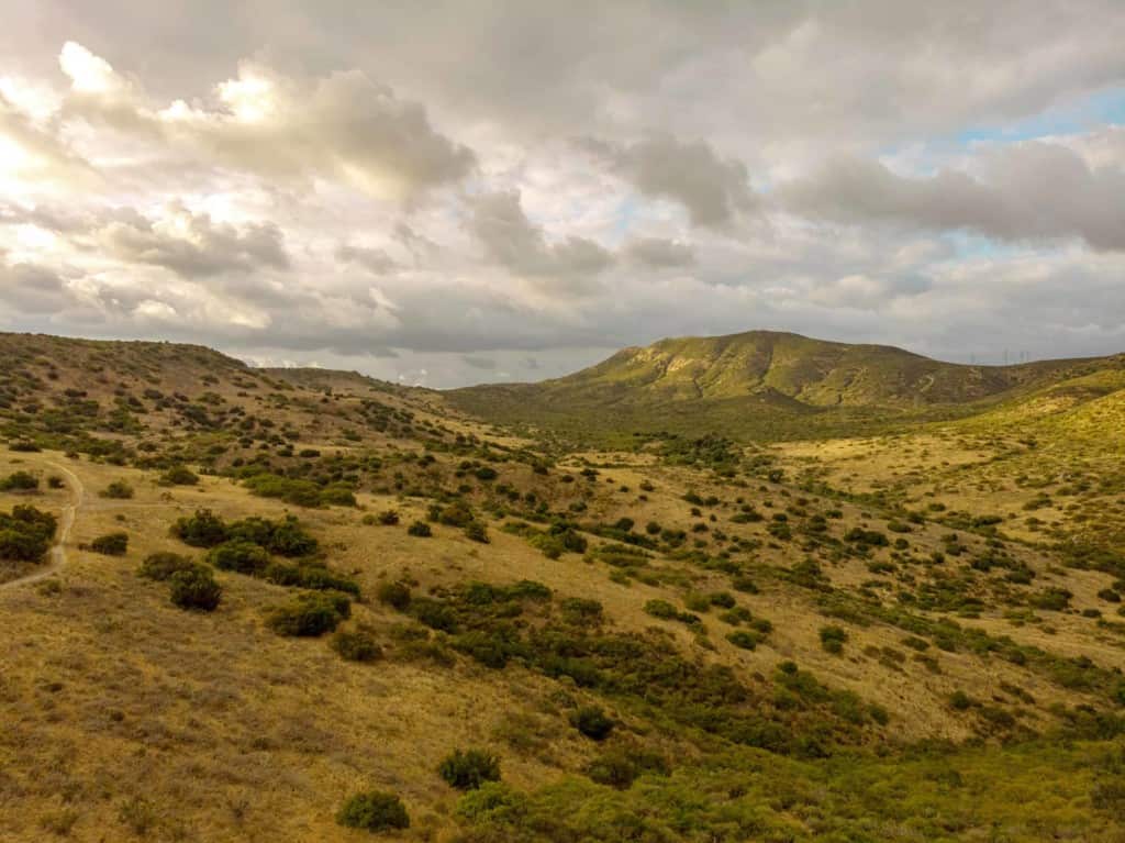 mountain view with clouds at Mission Trails Regional Park