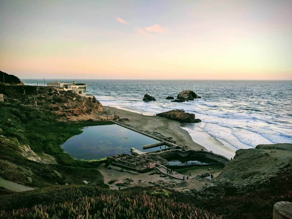 Aerial view of Sutro Baths