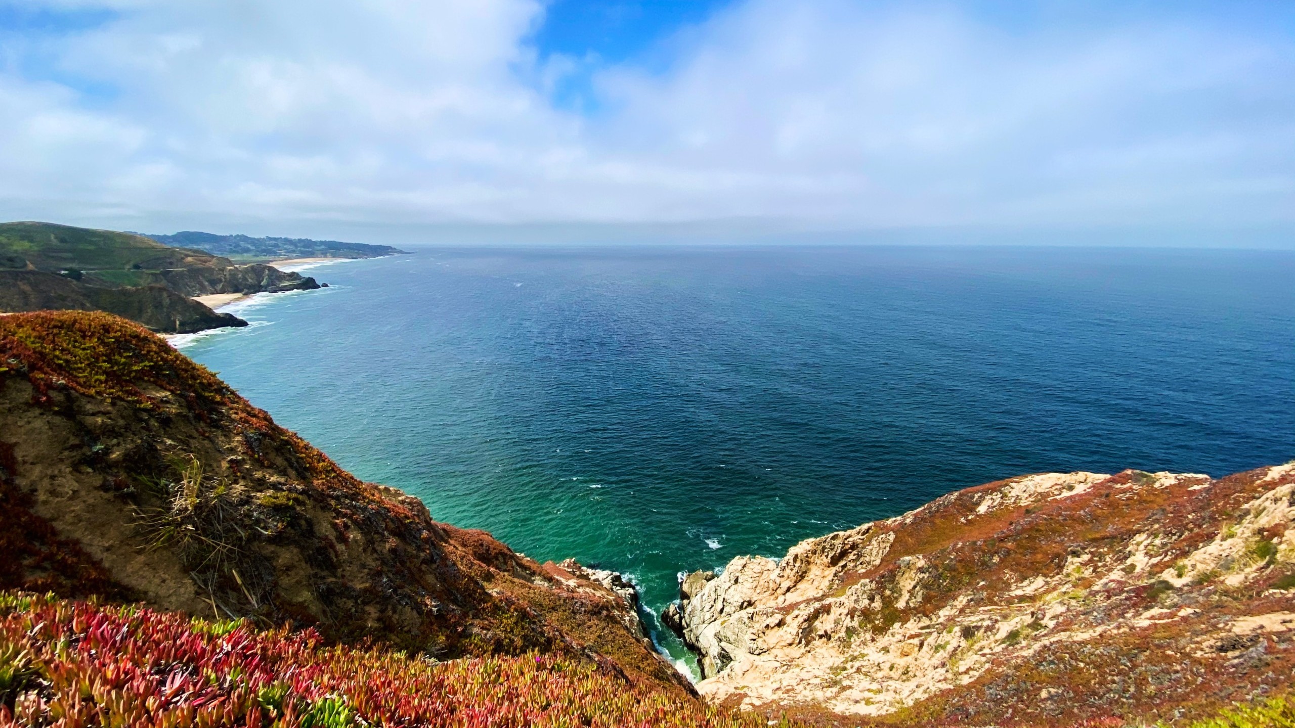 Aerial view of Montara coast.