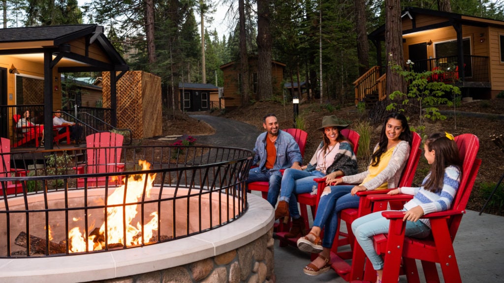 Explorer Cabin firepits. Photo by Tenaya Lodge at Yosemite