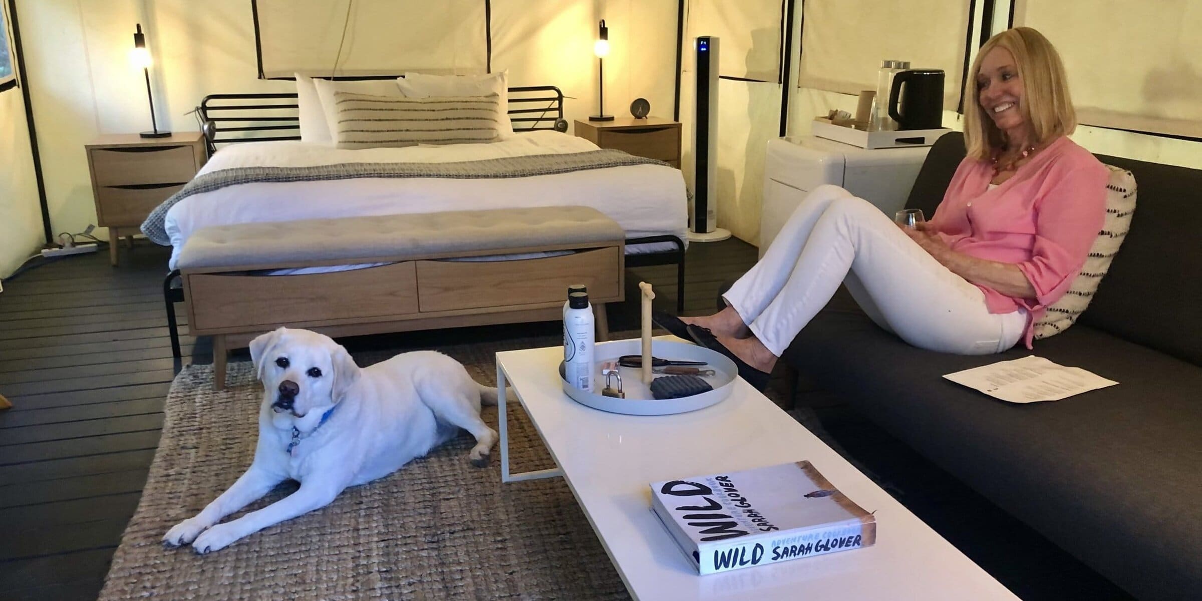 Maya & Mom at AutoCamp Yosemite. Photo by Dave Kendrick.