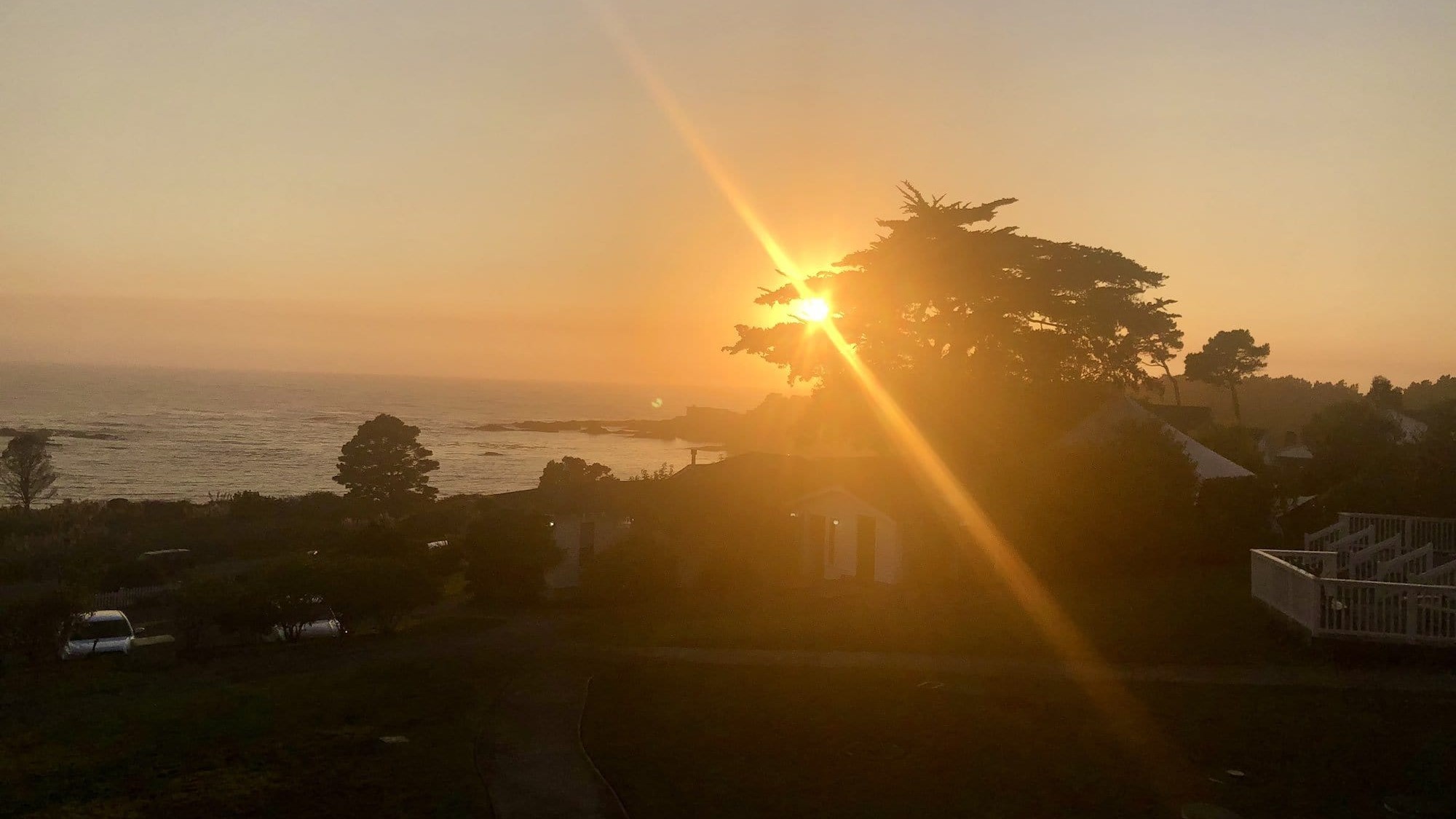 Mendocino County beach sunset