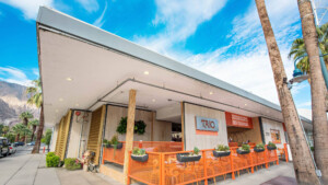 A vibrant dog park bathed in sunlight features abundant greenery with mature trees, offering ample shade for leisurely outdoor activities. In the distance is a well-equipped playground that presents an additional activity area. An inviting picnic table spreads out nearby, ideal for enjoying meals al fresco or taking relaxing breaks from play. A neatly-placed trash bin aids in maintaining the park's cleanliness for everyone's enjoyment. Dominating the scene is a generously wide dirt path gracefully curving through the expanse of grass, promising exploratory walks and lively fetch games.