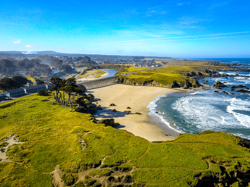 aerial view of beach