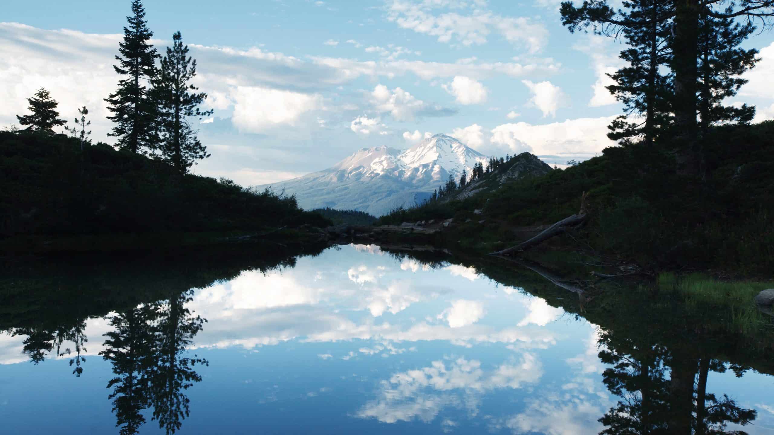 Mt. Shasta reflection in Heart Lake.