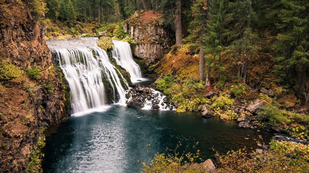 Middle McCloud Falls, Siskiyou County, Upstate California.