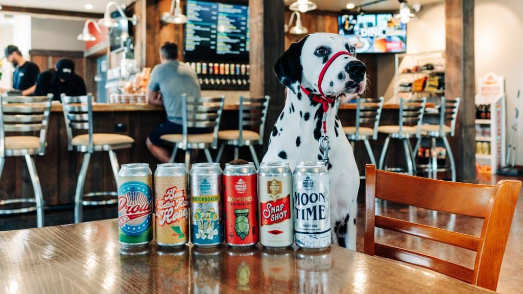 Tshaka checks out the selection at Morgan Territory Brewing.