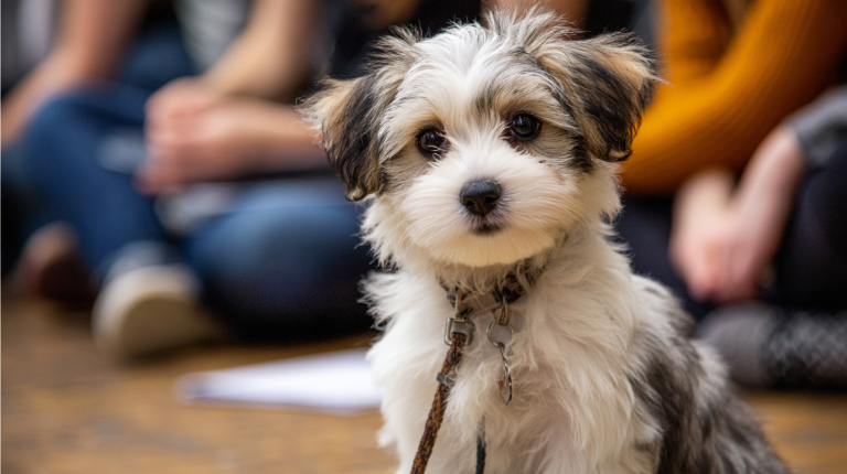 A vibrant dog park bathed in sunlight features abundant greenery with mature trees, offering ample shade for leisurely outdoor activities. In the distance is a well-equipped playground that presents an additional activity area. An inviting picnic table spreads out nearby, ideal for enjoying meals al fresco or taking relaxing breaks from play. A neatly-placed trash bin aids in maintaining the park's cleanliness for everyone's enjoyment. Dominating the scene is a generously wide dirt path gracefully curving through the expanse of grass, promising exploratory walks and lively fetch games.