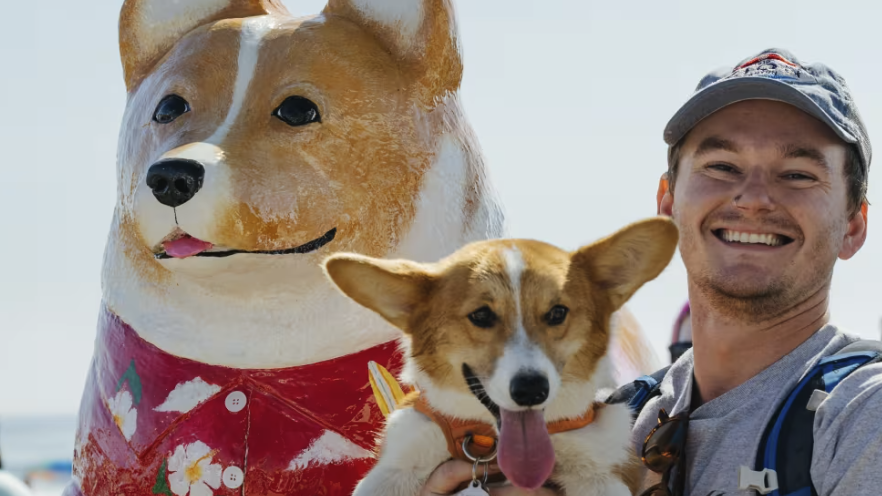 SoCal Corgi Beach Day at Huntington City Beach